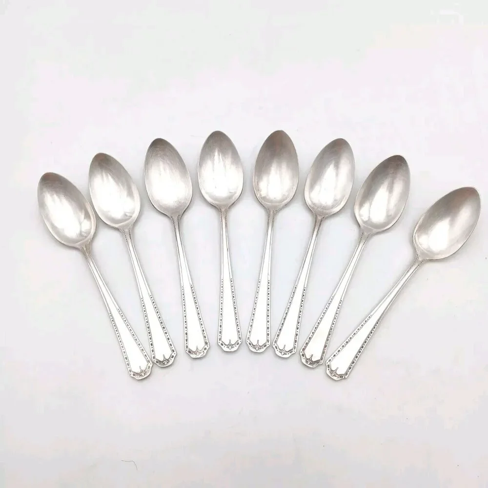 Tudor Plate Oneida Community Algonquin Set of 8 Teaspoon Vtg